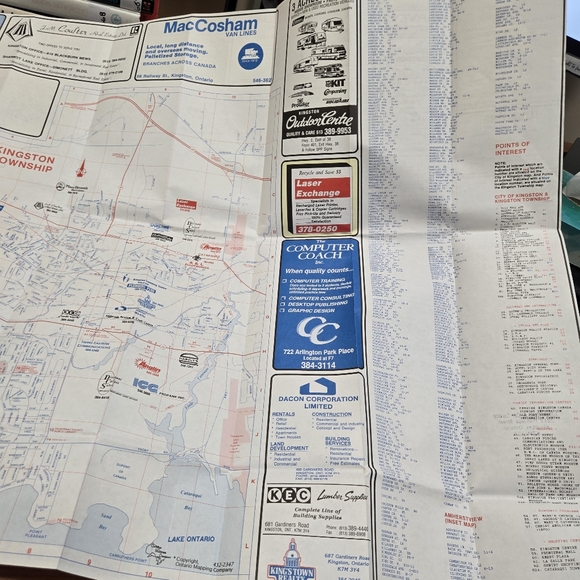 VINTAGE Kingston Centennial 1846-1946 Official Map Rare Visitor Lot - Picture 13 of 15